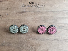 Load image into Gallery viewer, Flora Wood Stud Earrings