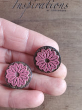 Load image into Gallery viewer, Flora Wood Stud Earrings