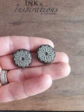 Load image into Gallery viewer, Flora Wood Stud Earrings