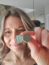 Load image into Gallery viewer, Risa Ocean Wood Stud Earrings