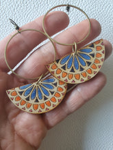 Load image into Gallery viewer, Sparrow Hippie Boho Wood & Metal Earrings