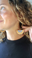 Load image into Gallery viewer, Sparrow Hippie Boho Wood & Metal Earrings
