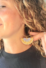 Load image into Gallery viewer, Sparrow Hippie Boho Wood & Metal Earrings