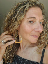 Load image into Gallery viewer, Illusion Flat Bottom Wood Hoops