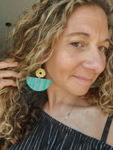Load image into Gallery viewer, Mermaid Boho Wood Earrings