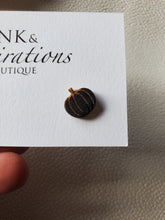 Load image into Gallery viewer, Pumpkin Wood Earrings for Fall