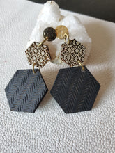 Load image into Gallery viewer, Glamhex Wood & Metal Hoop Earrings