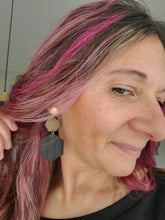 Load image into Gallery viewer, Glamhex Wood & Metal Hoop Earrings