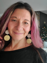 Load image into Gallery viewer, Hexagon Dangle EArrings