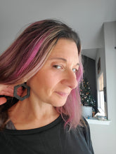 Load image into Gallery viewer, Marika II Hexagon Wood Dangle Statement Earrings