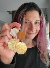 Load image into Gallery viewer, Dangle Hexagon Earrings