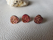 Load image into Gallery viewer, Rose Wood Dangle Earrings for Valentines Day