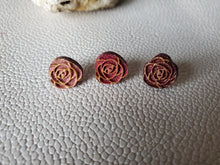 Load image into Gallery viewer, Rose Wood Studs Earrings for Valentines Day