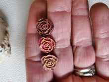 Load image into Gallery viewer, Rose Wood Studs Earrings for Valentines Day