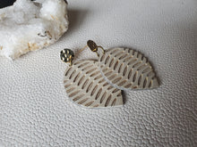 Load image into Gallery viewer, Boho Post Teardrop Wood Earrings