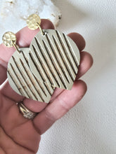 Load image into Gallery viewer, Boho Post Teardrop Wood Earrings