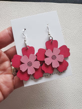 Load image into Gallery viewer, Spring Floral Wood Earrings