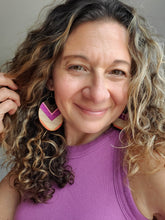 Load image into Gallery viewer, Pia Colorful Chevron Earrings