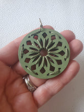 Load image into Gallery viewer, Macrame Wood Earrings