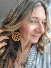 Load image into Gallery viewer, Macrame Wood Earrings