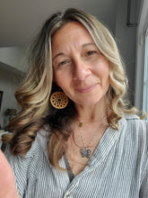 Load image into Gallery viewer, Macrame Wood Earrings