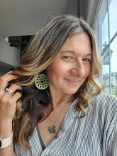 Load image into Gallery viewer, Macrame Wood Earrings