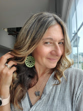 Load image into Gallery viewer, Macrame Wood Earrings