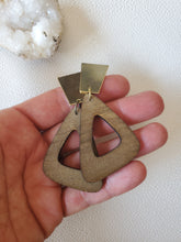 Load image into Gallery viewer, Winslet Wood Dangle Post Earrings