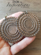 Load image into Gallery viewer, Cleopatra mandala handmade wood statement earrings