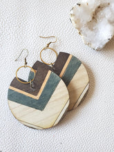 Load image into Gallery viewer, PiaCircle boho wood earrings product photo 2