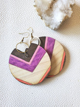 Load image into Gallery viewer, PiaCircle boho wood earrings product photo 5