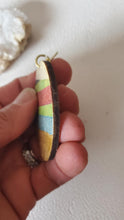 Load image into Gallery viewer, Lightweight colorful boho stripe earrings