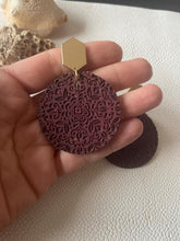 Load image into Gallery viewer, Norah boho wood earrings product photo 3