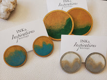 Load image into Gallery viewer, Aura Vibrant Boho Wood Earrings