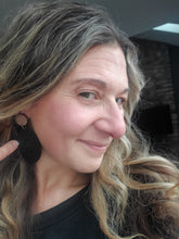 Load image into Gallery viewer, Mariana Black Boho Wood Earrings