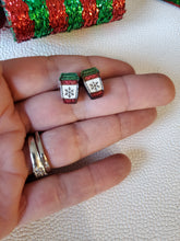 Load image into Gallery viewer, Peppermint Latte or Cold Brew Wood Studs for Winter