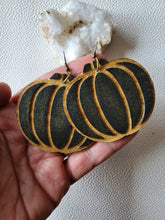 Load image into Gallery viewer, Pumpkin Wood Earrings for Fall