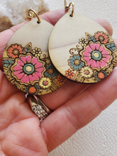 Load image into Gallery viewer, Boho Earrings with Colorful Flowers