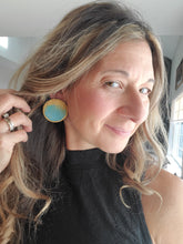 Load image into Gallery viewer, Aura Vibrant Boho Wood Earrings