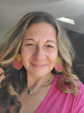 Load image into Gallery viewer, Aura Vibrant Boho Wood Earrings