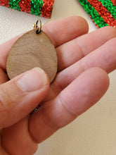 Load image into Gallery viewer, Christmas Truck Wood Teardrop Earrings