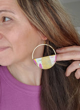 Load image into Gallery viewer, Summer Hoops Colorful Wood Earrings