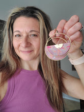 Load image into Gallery viewer, Summer Hoops Colorful Wood Earrings