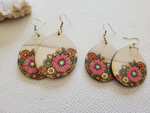 Load image into Gallery viewer, Boho Earrings with Colorful Flowers