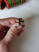 Load image into Gallery viewer, Peppermint Latte or Cold Brew Wood Studs for Winter