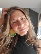 Load image into Gallery viewer, Aura Vibrant Boho Wood Earrings