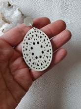 Load image into Gallery viewer, Mariana White Boho Wood Earrings