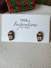 Load image into Gallery viewer, Peppermint Latte or Cold Brew Wood Studs for Winter
