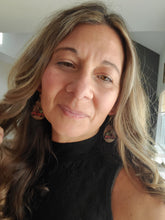 Load image into Gallery viewer, Christmas Truck Wood Teardrop Earrings