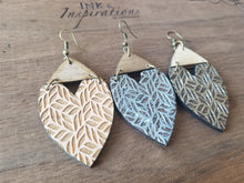Load image into Gallery viewer, Wooden Teardrop Earrings